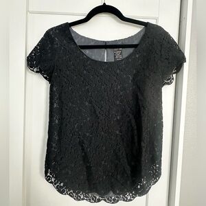 Black lace lined top. NWOT